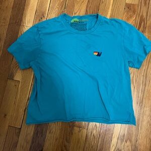 Aviator Nation Teal Tee with Logo